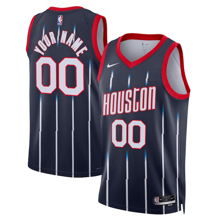 Men Houston Rockets Nike Navy City Edition 2022-23 Swingman Custom NBA Jersey->los angeles clippers->NBA Jersey